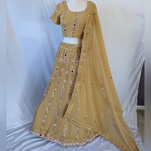 Beautiful heavy mirror work lehenga choli for Indian wedding wear